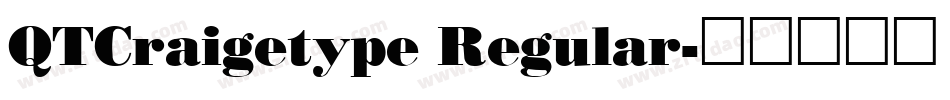 QTCraigetype Regular字体转换
